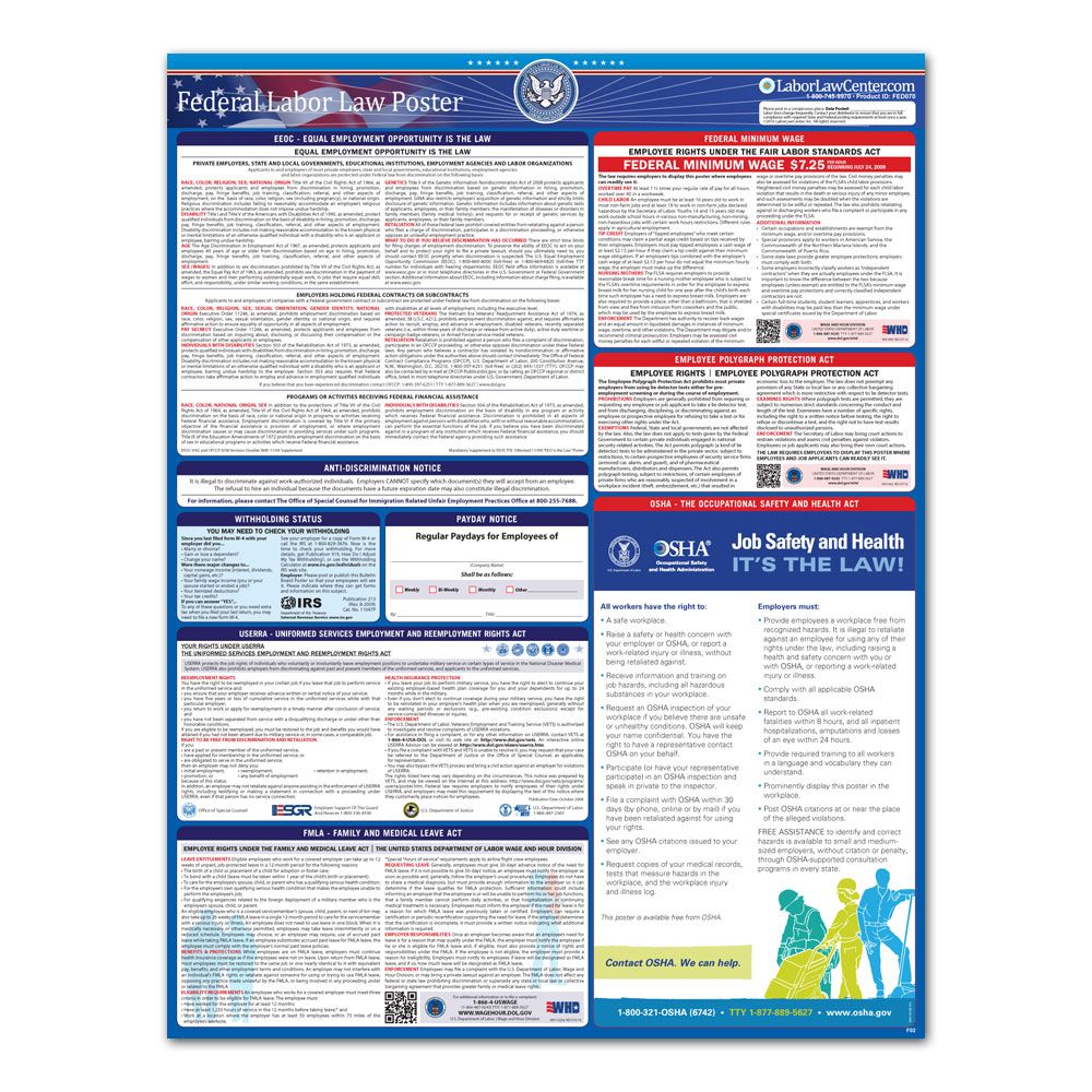 Labor Law Poster Sample